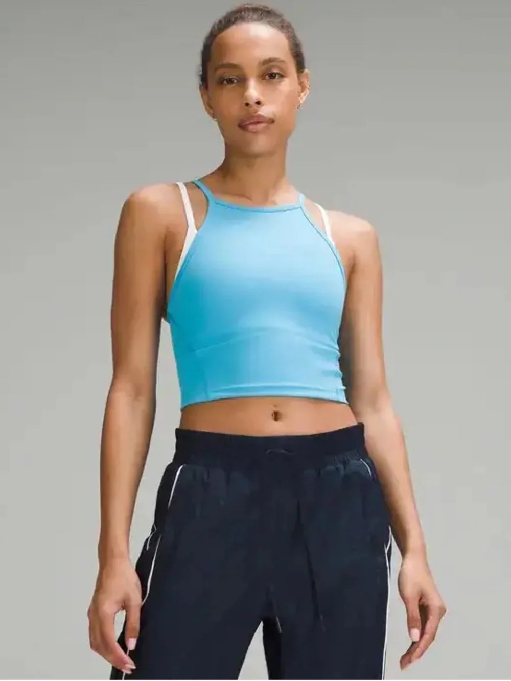 NWOT Lululemon Wunder Train High-Neck Cross-Back Tank Top - Kayak Blue